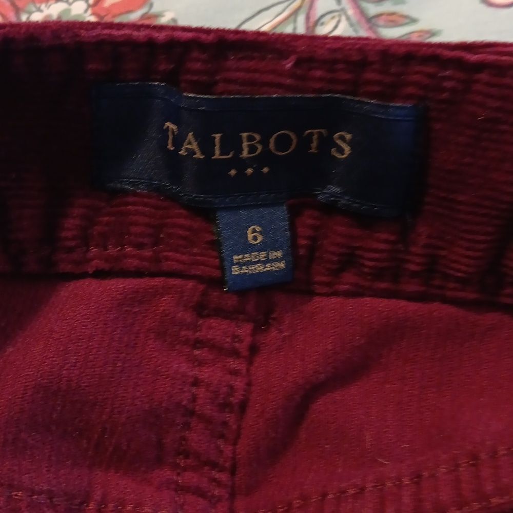 Talbots Heritage Burgundy Corduroy Pants - Picture 7 of 9